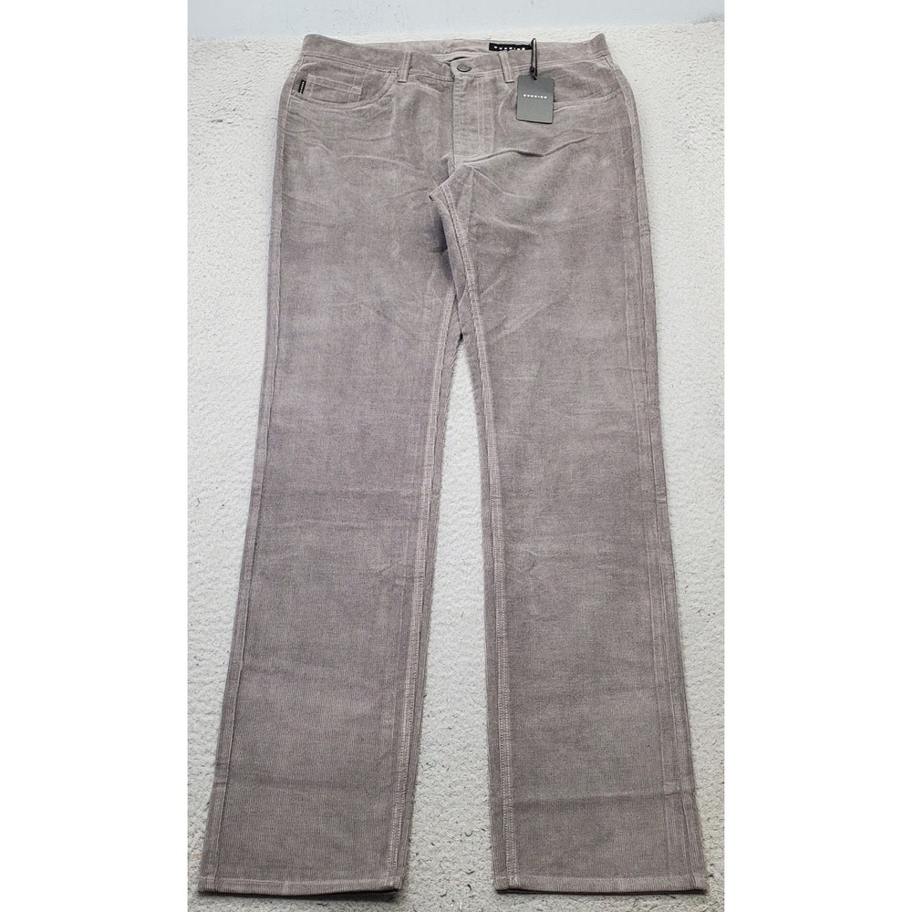 Dunning Golf Chino Pants Mens 34/34 Gray Corduroy Performance Quick Dry Straight
